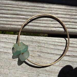 Aloha Bangles 3 Piece Sea Glass Bangle Bracelet Size 8